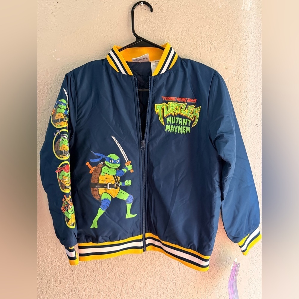 Teenage Mutant Ninja Turtles Boys Bomber Jacket, Sizes 10/12 NEW